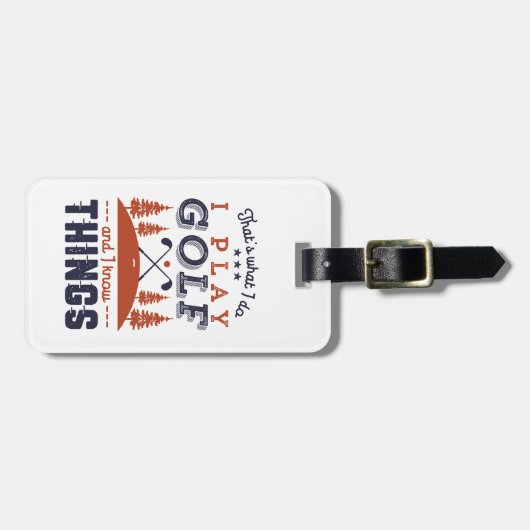 ゴルフおもしろいプレーヤーゴルファー私が知っ遊ているゴルフ ラゲッジタグ (正面横)