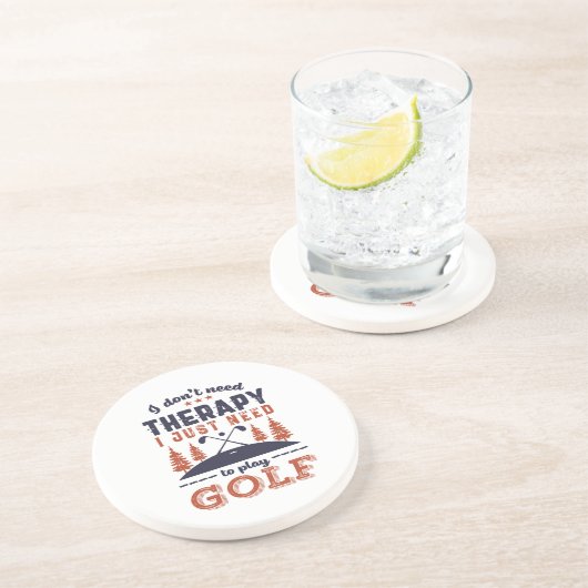 ゴルフおもしろいプレーヤーゴルファー私は必要ないセラピー コースター (側面)