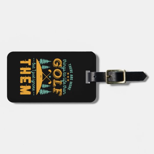 ゴルフおもしろいプレーヤースポーツとゴルフ皮肉ユーモア ラゲッジタグ (正面横)