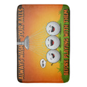 ゴルフおもしろいボールのバスルームを洗浄 バスマット (正面縦)