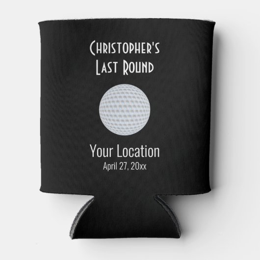 ゴルフおもしろいボールバチュラーパーティ結婚式の引き出物 缶クーラー (正面)