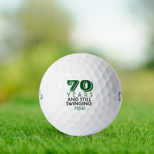 ゴルフおもしろいボール70thバースデーパーティーモノグラムの ゴルフボール