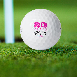 ゴルフおもしろいボール80thバースデーパーティーモノグラムの ゴルフボール