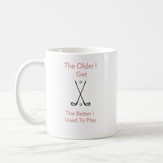 ゴルフおもしろいマグ コーヒーマグカップ (左)