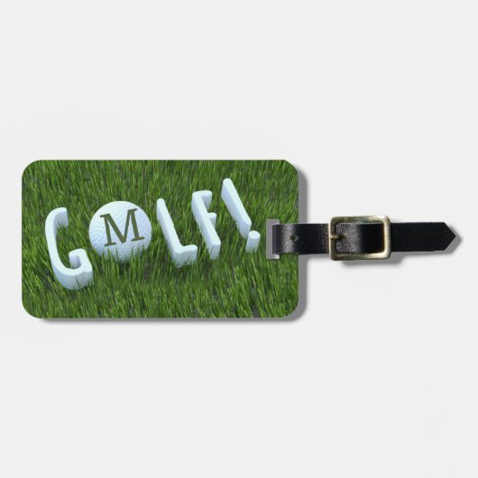 ゴルフおもしろいモノグラムゴルフ旅行荷物タグ ラゲッジタグ (正面横)