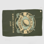 ゴルフおもしろいユーモアのある引用文カスタムヴィンテージ ゴルフタオル (横)