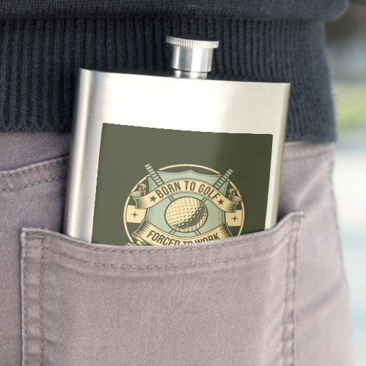 ゴルフおもしろいユーモアのある引用文カスタムヴィンテージ フラスク (インサイチュ)