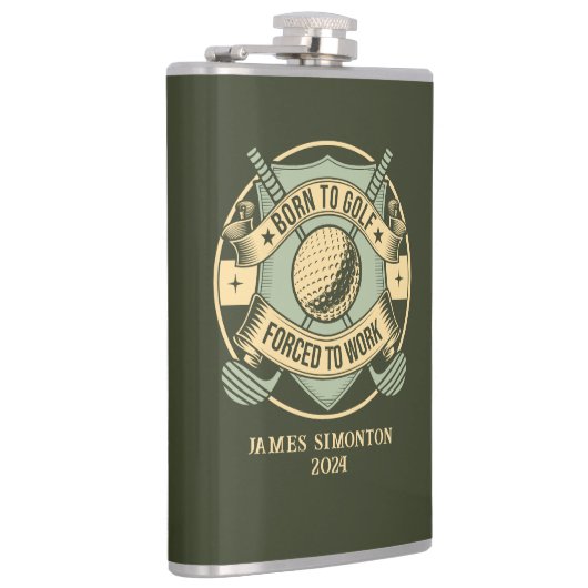 ゴルフおもしろいユーモアのある引用文カスタムヴィンテージ フラスク (右)