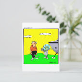 ゴルフおもしろいユーモアはがき ポストカード (スタンド正面)