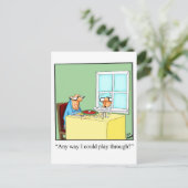 ゴルフおもしろいユーモアはがき ポストカード (スタンド正面)