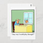 ゴルフおもしろいユーモアはがき ポストカード (正面/裏面)