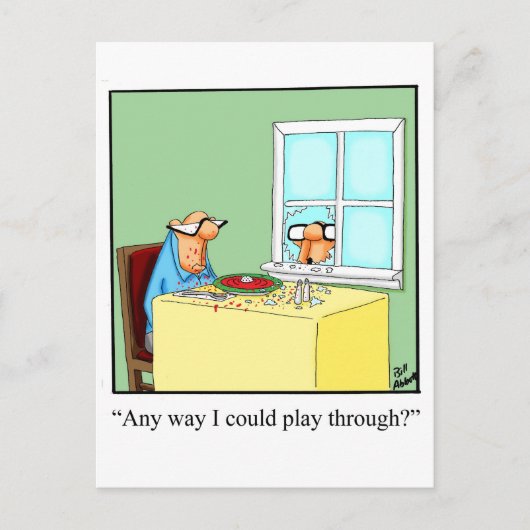 ゴルフおもしろいユーモアはがき ポストカード (正面)