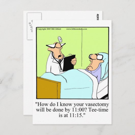 ゴルフおもしろいユーモアはがき ポストカード (正面/裏面)