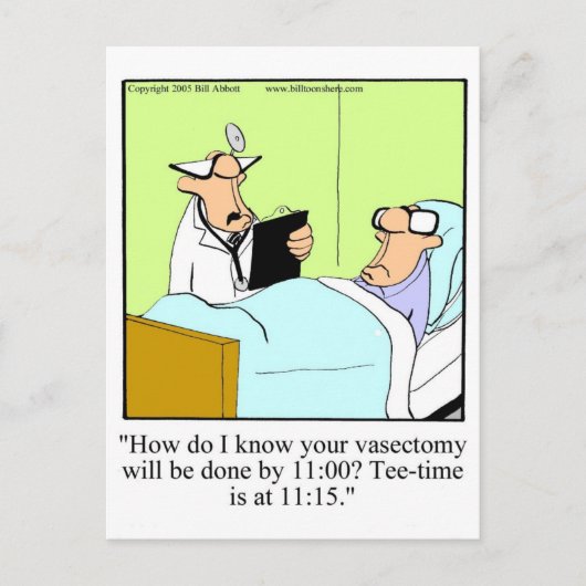 ゴルフおもしろいユーモアはがき ポストカード (正面)