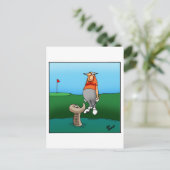 ゴルフおもしろいユーモアはがき ポストカード (スタンド正面)