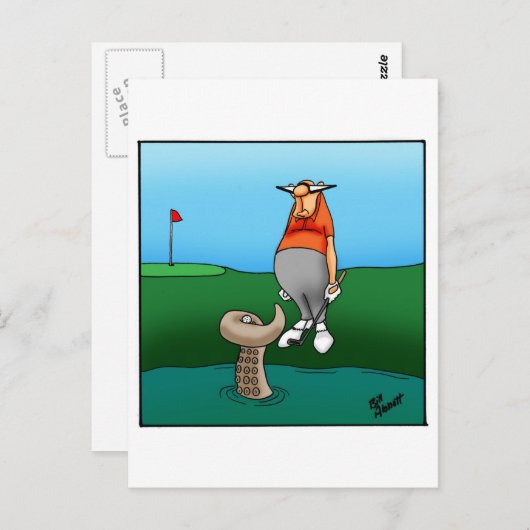 ゴルフおもしろいユーモアはがき ポストカード (正面/裏面)
