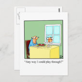 ゴルフおもしろいユーモアはがき ポストカード (正面/裏面)