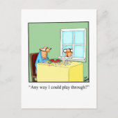 ゴルフおもしろいユーモアはがき ポストカード (正面)