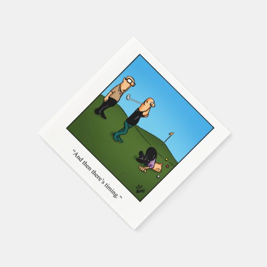 ゴルフおもしろいユーモアナプキン スタンダードカクテルナプキン (角)