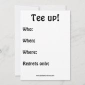 ゴルフおもしろいユーモアパーティの招待状 招待状 (裏面)