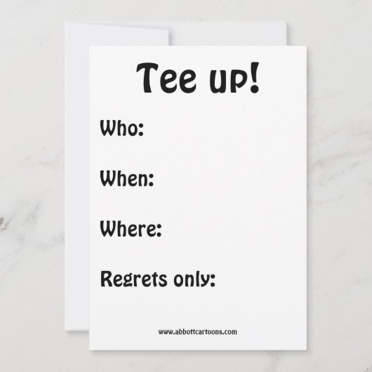 ゴルフおもしろいユーモアパーティの招待状 招待状 (裏面)