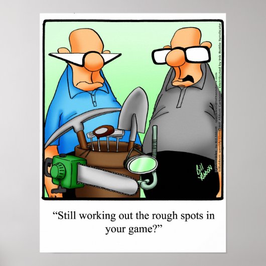 ゴルフおもしろいユーモスポスターギフト ポスター (正面)