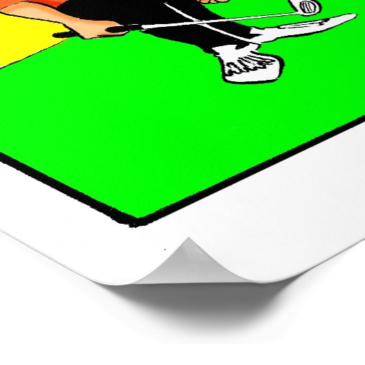 ゴルフおもしろいユーモスポスターギフト ポスター (角)