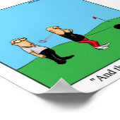 ゴルフおもしろいユーモスポスターギフト ポスター (角)