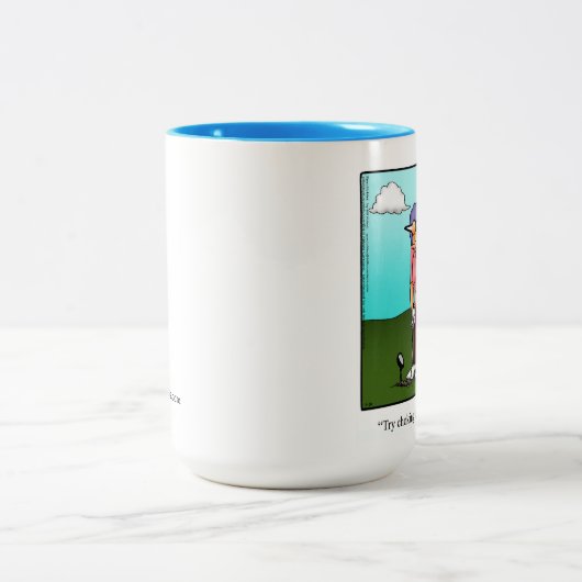 ゴルフおもしろいユーモマグ ツートーンマグカップ (中央)