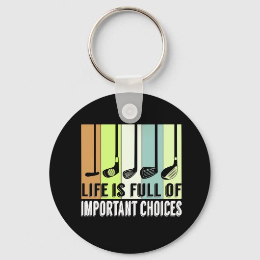 ゴルフおもしろいライフ選択クラブ キーホルダー (正面)