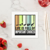 ゴルフおもしろいライフ選択クラブ スタンダードカクテルナプキン (インサイチュ)