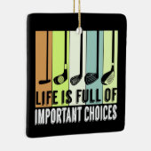 ゴルフおもしろいライフ選択クラブ セラミックオーナメント (右)