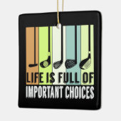 ゴルフおもしろいライフ選択クラブ セラミックオーナメント (左)