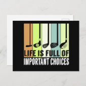 ゴルフおもしろいライフ選択クラブ ポストカード (正面/裏面)