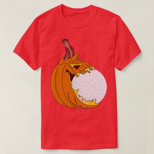 ゴルフおもしろいラバーハロウィーン Tシャツ (デザイン正面)