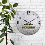 ゴルフおもしろいレジェンドゴルフボールパーソナライズされた ラージ壁時計<br><div class="desc">おもしろいパーソナライズされた、この壁カスタム時計のゴルフボール。ゴルフ好きの人に最適なギフト。</div>