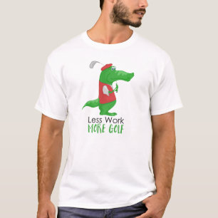 ゴルフおもしろいワニ Tシャツ