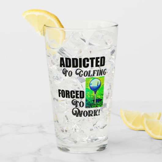 ゴルフおもしろいワーク引用文スポーツ趣味メンズ タンブラーグラス (アイス正面)