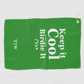 ゴルフおもしろい保、それクールとバーディ ゴルフタオル (横)