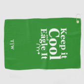 ゴルフおもしろい保、クールイーグル ゴルフタオル (横)