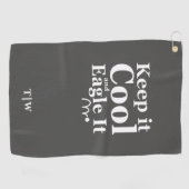 ゴルフおもしろい保、クールイーグル ゴルフタオル (横)