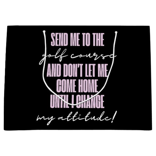 ゴルフおもしろい姿勢抱き枕 ラージペーパーバッグ (正面)