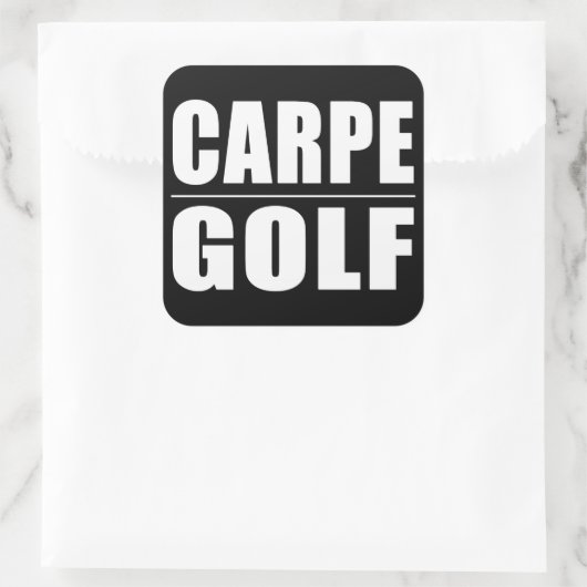 ゴルフおもしろい引用文ジョーク:カーペゴルフ スクエアシール (バッグ)