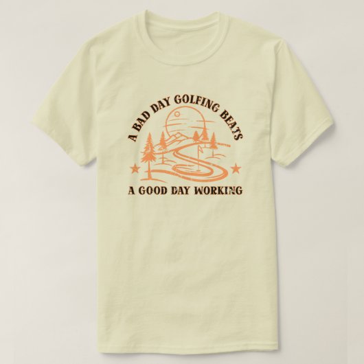 ゴルフおもしろい引用文 | ゴルフ好き Tシャツ (デザイン正面)