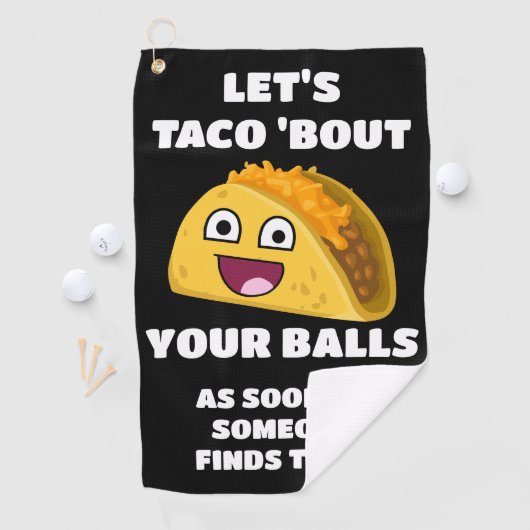 ゴルフおもしろい引用文：タコでボールについて ゴルフタオル (インサイチュ)