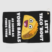 ゴルフおもしろい引用文：タコでボールについて ゴルフタオル (横)