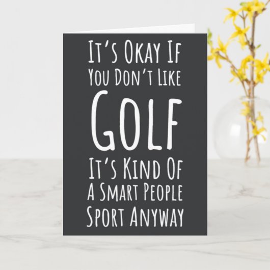 ゴルフおもしろい愛好家のジョークのための皮肉なゴルフカード カード (黄色い花)