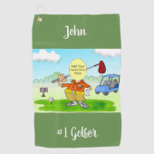 ゴルフおもしろい漫画 ゴルフタオル (正面)