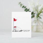 ゴルフおもしろい犬はがき ポストカード (スタンド正面)