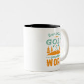 ゴルフおもしろい生まれ力に対するゴルフのゴルフの仕事 ツートーンマグカップ (正面右)